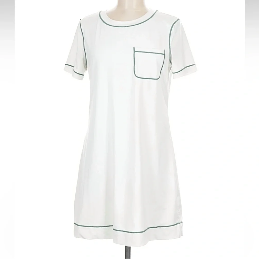 Tuckernuck White and Green Tnuck Sport Active Dress Like New - Picture 5 of 8